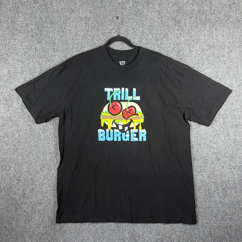 Icecream x Trill Burger Staff Graphic Tshirt Black Mens Size XL #2552